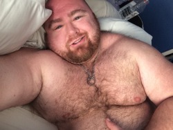 nuzzlebear34:  gainerbull:  Being a lazy ass today. Still in bed  I’ll join you