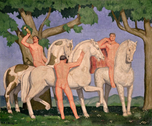 antonio-m:  “Les Chevaux Blancs”, c.1919 by Camille Liausu (1894-1975). French painter. oil on canvas