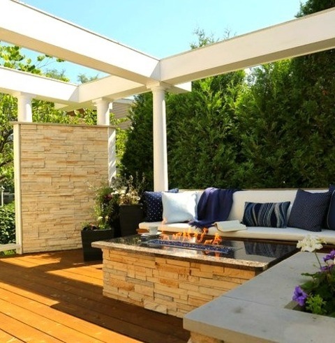 Deck ChicagoHuge Transitional Backyard Deck Container Garden Photo With A Pergola