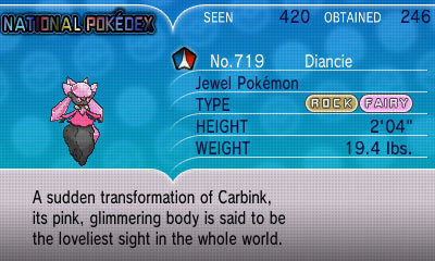 pokemon-xy-news:Pokemon released a screenshot of what seems to be the shiny form of Diancie? (or for