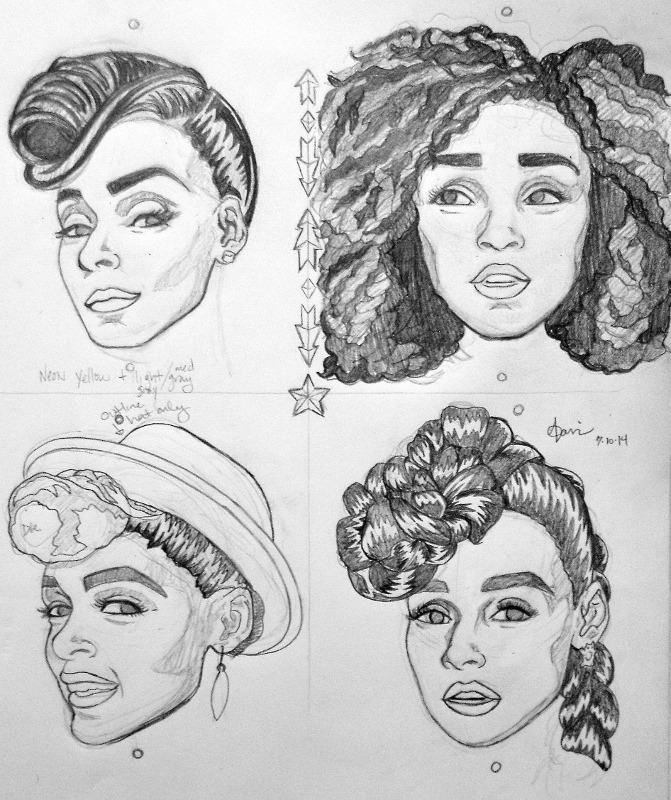 adrianne-made-it:  Finally finished sketching Ms. Janelle Monae ^_^