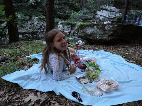 bongtokingprincess: tiedyedsunfl0wer:  from our picnic in the woods / 6.21.14  wishhh I could picnic