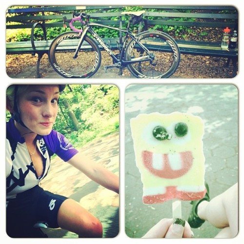 tinkgoestonyu: New Central Park TT loop PR! Spongebob was the perfect reward duathlon this weekend a