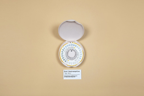 acehotel:  Images from The Museum of Banned Objects, currently on display at Ace Hotel New York. The exhibit imagines a not-so-distant dystopian future in which access to reproductive health is denied. These objects — oral contraceptives, a condom,