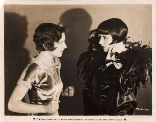 Jean Arthur, Louise Brooks; production still from The Canary Murder Case (1929) directed by Malcolm 