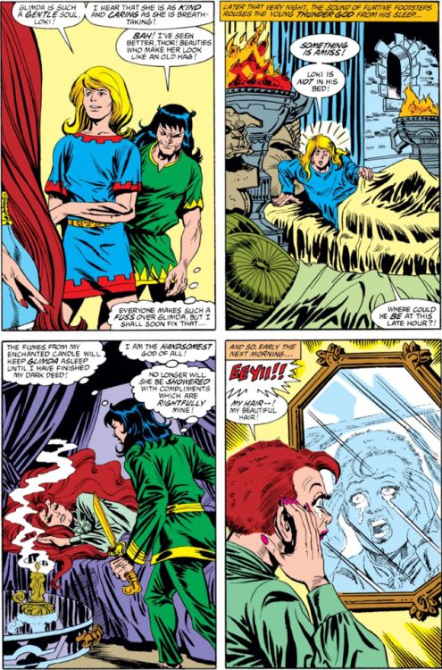 gavillain:(source: Thor vol.1 #402)In which Loki is super jealous of this Glimda woman for getting t