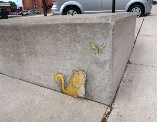 Porn photo Street Art by David Zinn