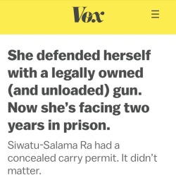 sherlatetothemoriparty:  a woman started ramming her car into her car with her 2 year old daughter inside. she had a permit. the gun was unloaded. Michigan has stand your ground laws. she’s 7 months pregnant with a high risk pregnancy. she’s just