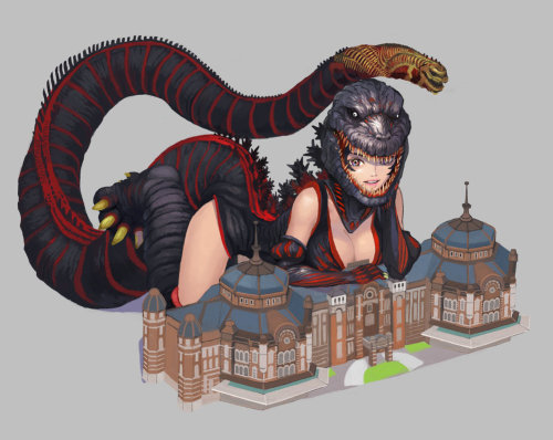 citystompers:Kaiju girls by urasato  More please