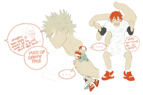 solidafg: the boys get hit with a shrinking quirk