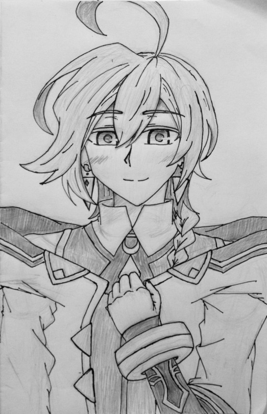 Two Versions Of My Drawing Of Ainchase Ishmael Or Simply Known As "Ain".