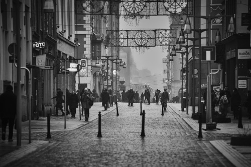 Fishy fog, foggy Fish, Just inhale and make a wish. Kuznicza Street, Wroclaw, Poland