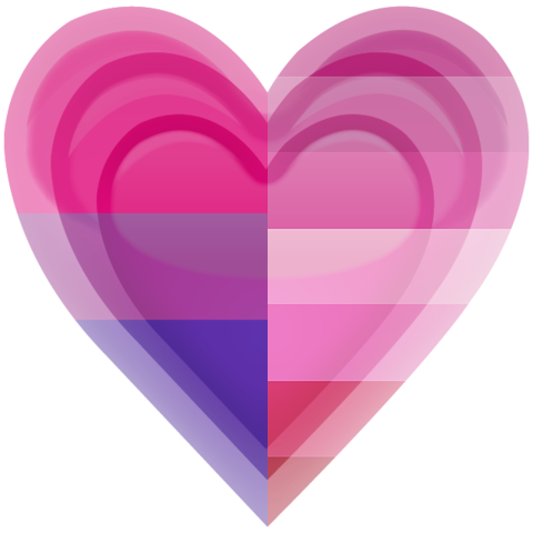 caduceusangels:some bisexual/lesbian solidarity heart emojis i made! feel free to use them!!