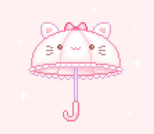 stardustpalace:kitty umbrella! I’m open for commissions ❤