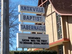 castiel-loves-humanity:lapfulofmisha:kytri:I know this sign is supposed to be anti-equal rights but I can’t help but read it as pro-Satan.Go Satan