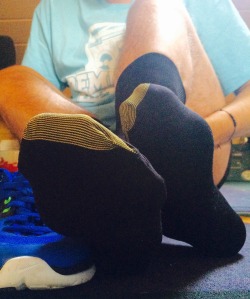 goldtoesocks:  A Little run 😉 they’re sweaty as hell! Try ‘em out! #my