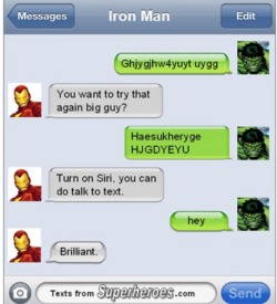 jamesfactscalvin:  the-silence-in-the-library:  commodore-cliche:  Texts from superheroes.  this is gold  &ldquo;We are like kin!&rdquo; 