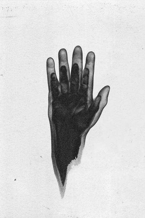 Leif Podhajsky &lsquo;Velvet Hand (black, white), 2013 mixed media collage