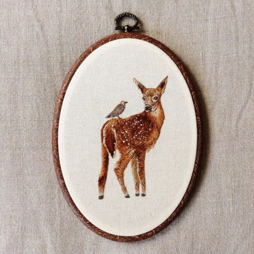 culturenlifestyle: Delicate Nature and Animal Embroidery by Emillie Ferris  UK artist 