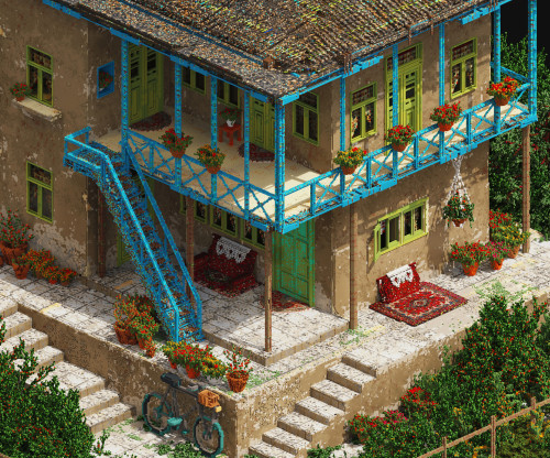 “Persian House” series - Voxel Art by Mari K 