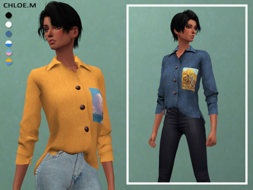chloem-sims4:  Blouse for female  Created for: The Sims 4 6colorsHope you like it!Download:TSR