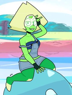 eyzmaster: Steven Universe - Peridot 139 by theEyZmaster  It’s been a long time since I last properly did Peri.Here she is in a more casual look.Enjoy!    &lt;3 u &lt;3