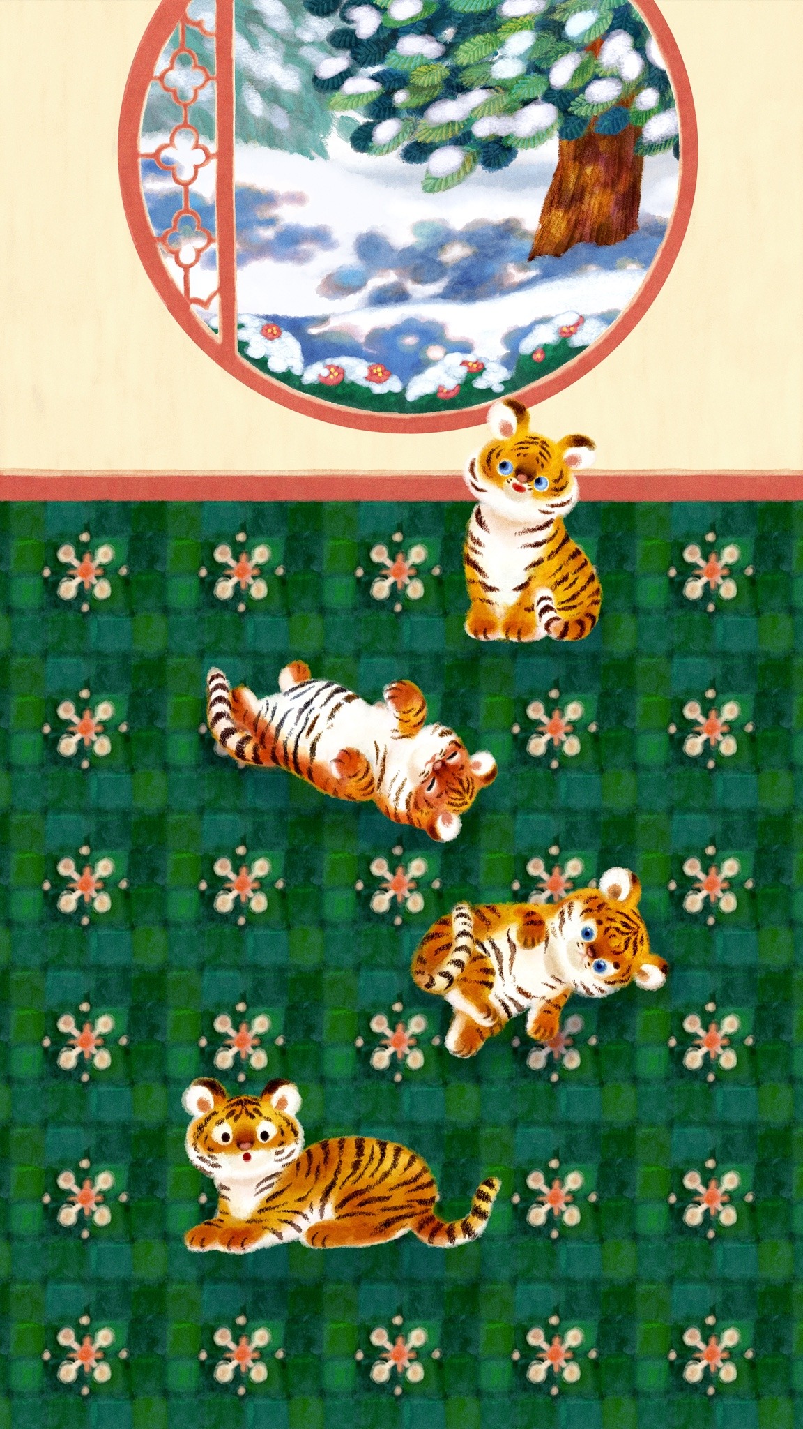 omochi-freedom:Baby tigers wallpaper!🐯🐯🐯🐯よかったら壁紙に使ってくださいPlease use them as wallpaper if you like!