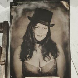 Shooting #ambrotype with @geneseelibby &hellip;. Ambrotype in Ancient Greek means &ldquo;immortal impression”. A positive photograph on black glass made by a variant of the wet plate collodion process. Like a print on paper, it is viewed by reflected