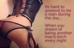 sissy-maker:  sissy-stable:  Do you want to be another mans bitch ?    Boy to Girl change with the Sissy-Maker  