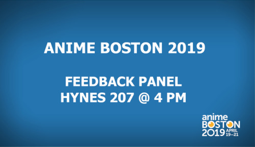  Before you descend into post-con depression, stop by Hynes 207 @ 4 PM today for our Feedback Panel!