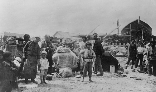 Armenian refugees on the cost near Novorossiysk, Russia (via Library of Congress)