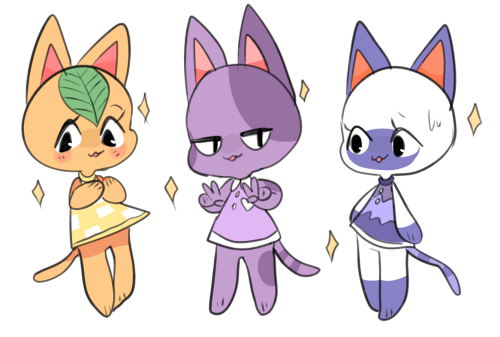 auroramori:my main cat trio