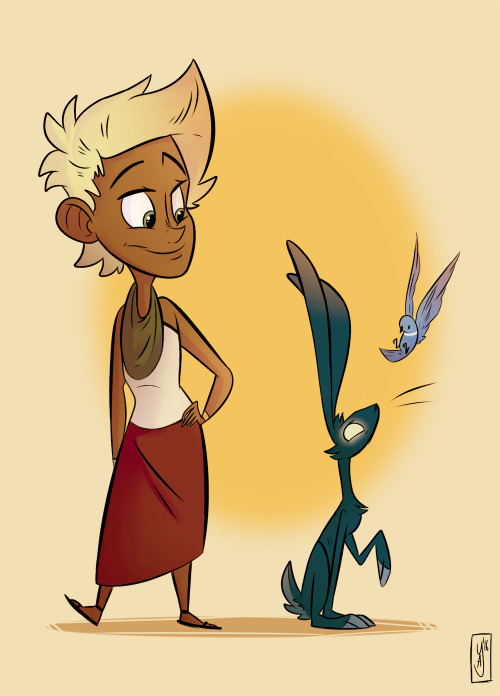 Some more Cintiq practice.Characters from my comic, Summoner, which is still in the works.