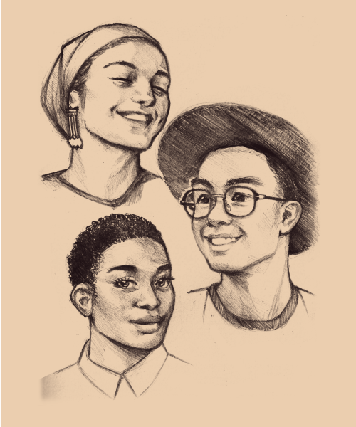  Portrait studies! I missed pencil and paper, it’s so tactile. 