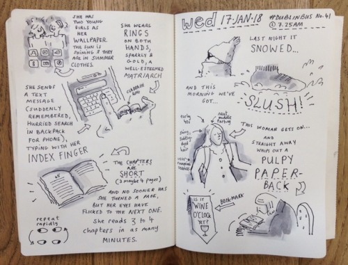 This week&rsquo;s round-up of sketches from my #DublinBus commute, minus a day due to migraine.   #s