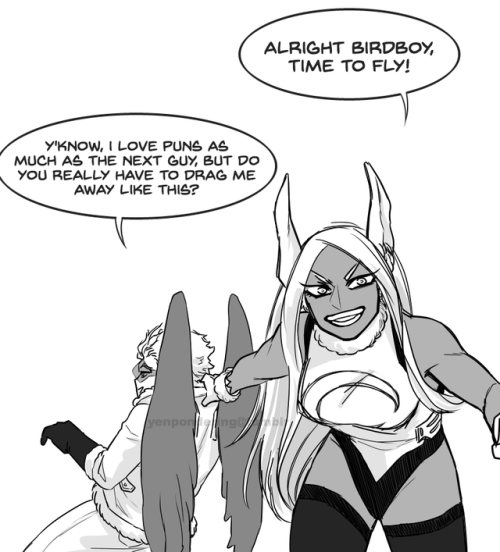 yenpondering:big art dump of Hawks and Miruko porn pictures