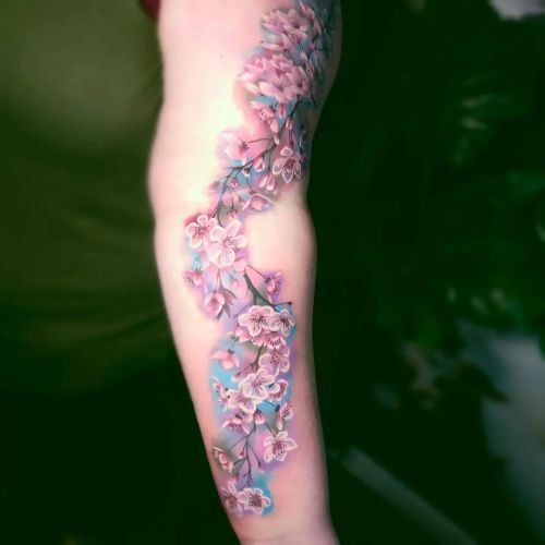 Finished off Zoe&rsquo;s blossom arm earlier this week. She sat amazingly as always! This was do