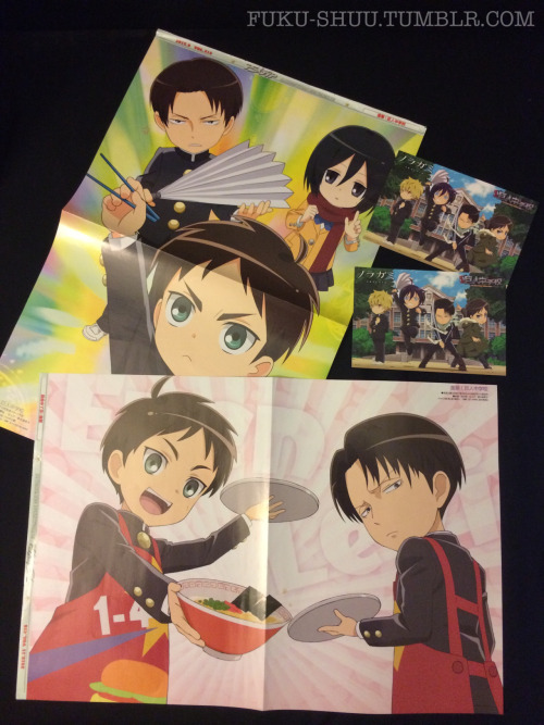 fuku-shuu:  Current mood: in Chuugakkou merchandise hell (◎ω◎*) ETA: Updated with more - I got the Noragami crossover postcards!   ヽ(♡‿♡)ノ   ETA #2: Day 43 - STILL in Chuugakkou merchandise hell! The Banpresto fairytale AU clear files