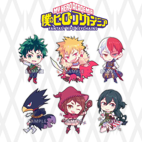 My BNHA Fantasy AU Keychains now on preorder! Thanks for looking!