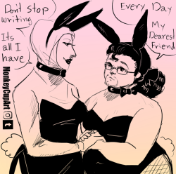 Monkeycupart:more Of My 1776 Au Where Everyone Whears Play Boy Bunny Outfits….