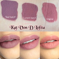 beautybyjasminec:  makeup-lookbook:  Kat Von D Lolita comparison 🌸  What brand are these lip shades from?