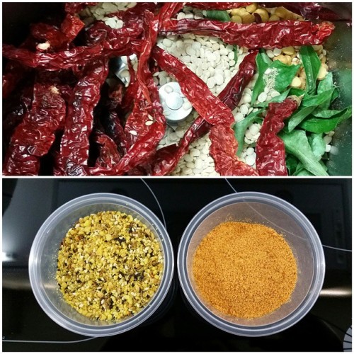 Dukkah on the left. Idly Podi on the right. I am quite enamoured with dry dips recently. Maybe it’s because they’re so versatile and easy to make. I ground both in the #thermomix. But dry roasted the ingredients individually over the stove. That way...