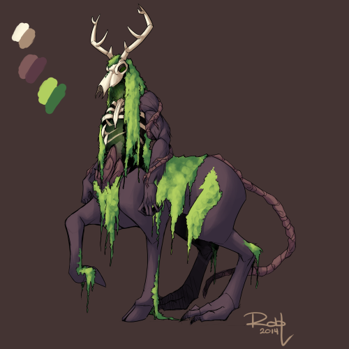 ackanime:  firesideden:  Was going to hold off on posting this, but then just couldn’t because I’m a nub. So here, have some concept art of Veldu’un’s druid form.  Once in a while I like to remind people that, yes, I can draw other things than