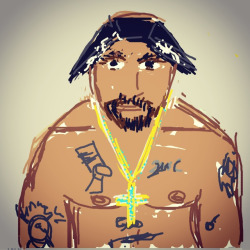 hip-hop-state-of-mind:  The boyf drew Tupac