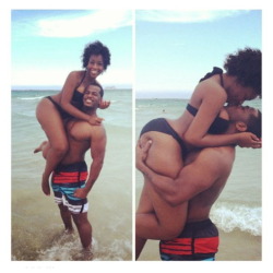 sexyblacknation:  Beach love… in the Sexy