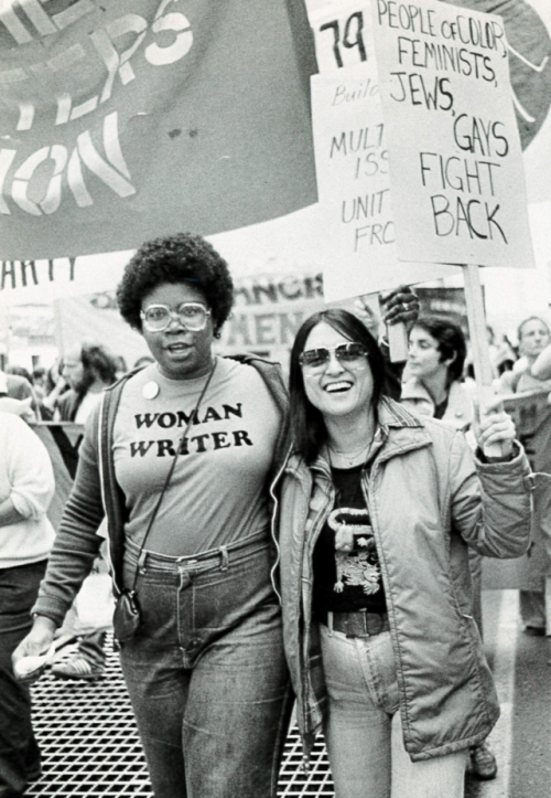 gabrielle daniels and merle woo at the san francisco gay and lesbian freedom day, photographed by jo