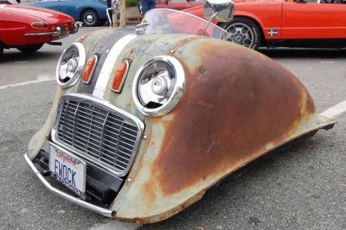 roadkillcustoms:The “Ewock” Custom Micro Car from the Little Car Show at Monterey Car We