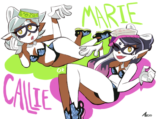 ah yes. a pin up. one of those ‘once in a blue moon’ moments for azoohere’s those squid sisters