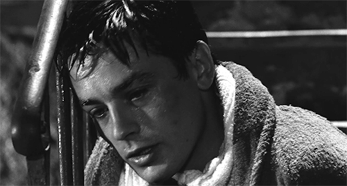 jakeledgers:   Alain Delon in Rocco and His Brothers (Rocco e i suoi Fratelli, 1960)  Dir. Luchino Visconti. 