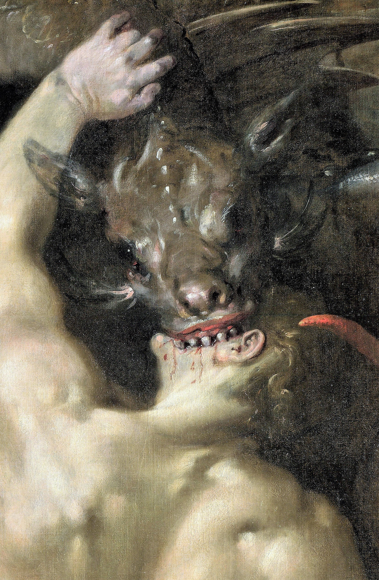 meliae:    Two Followers of Cadmus devoured by a Dragon 1588 (detail)Cornelis van